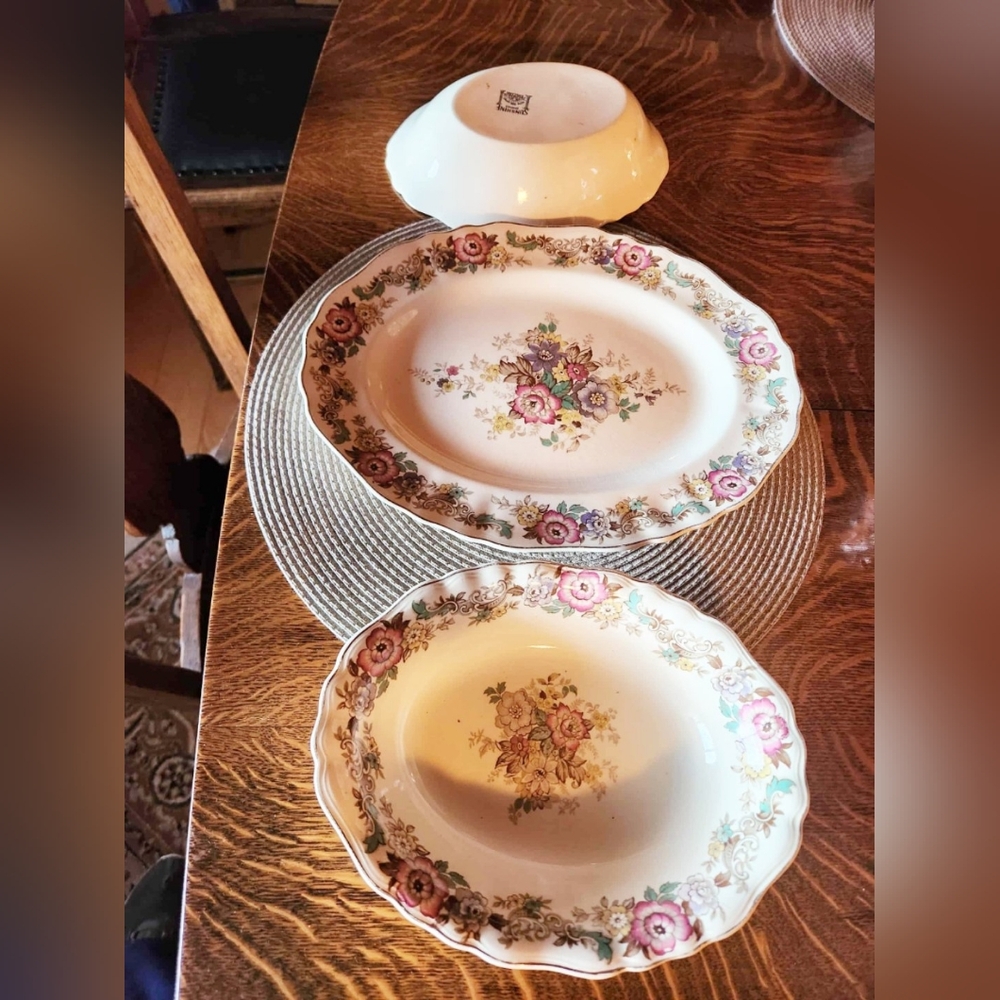 3 piece serving set J&G Meakin "Pilgrim Sunshine" line